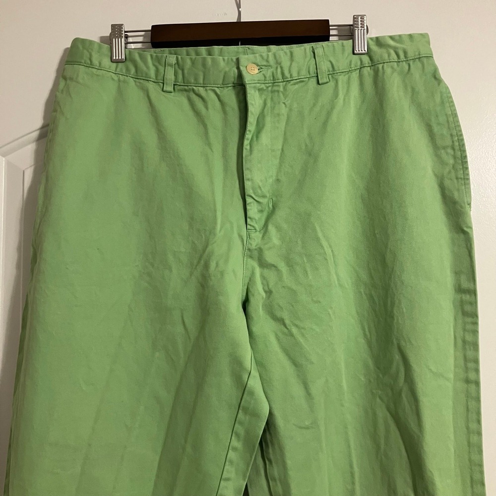 Vineyard Vines Men‎ Chino Breaker Pants 38xU in Green Slim Fit Cotton Flat Front - Picture 3 of 10